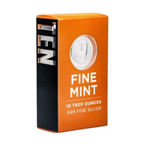 10 oz 9FINE MINT Cast-Poured Silver Bar