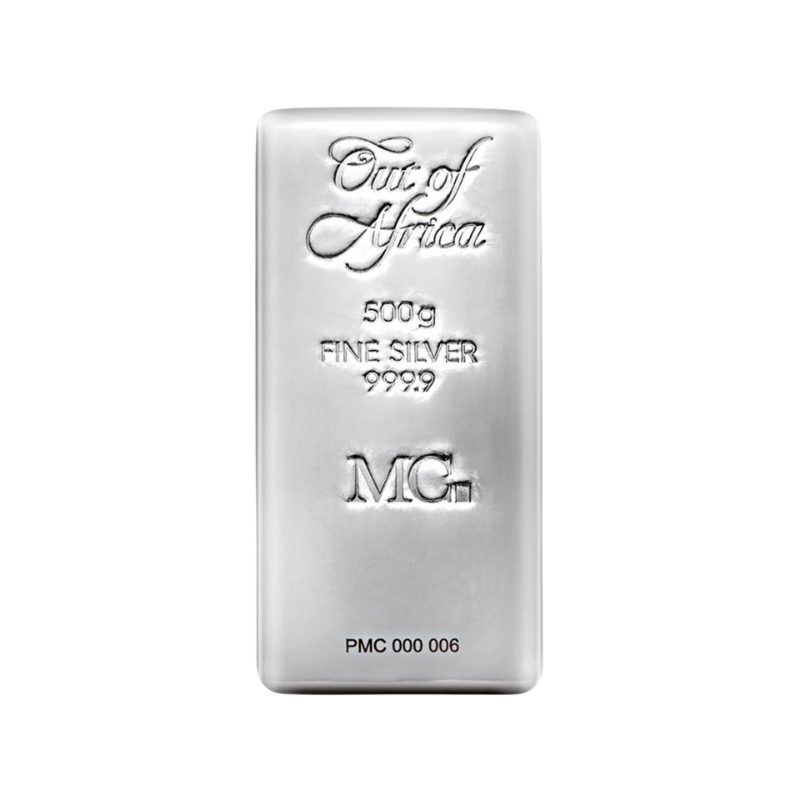 500 Gram Out of Africa Silver Bar 99.99%
